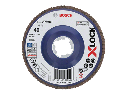 DISCHI LAMELLARI BOSCH X-LOCK D115 G.60 (cartone 10 PZ)