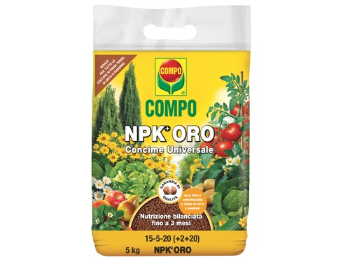 CONCIME GRANULATO COMPO NPK+ORO KG.5