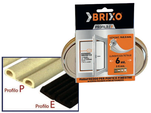 PARAFREDDO GOMMA BRIXO 9X4 BIANCO MT.6 (cartone 50 PZ)