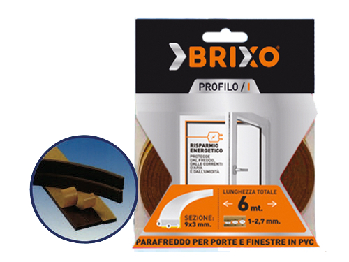 PARAFREDDO PVC BRIXO P/PORTE 100X5 MARR. (cartone 50 PZ)