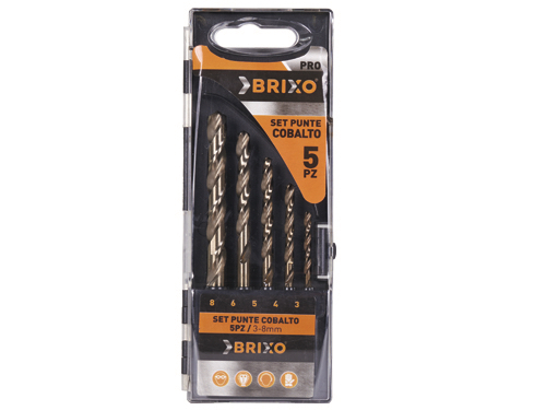 SET PUNTE BRIXO COBALTO 3-8MM PZ.5