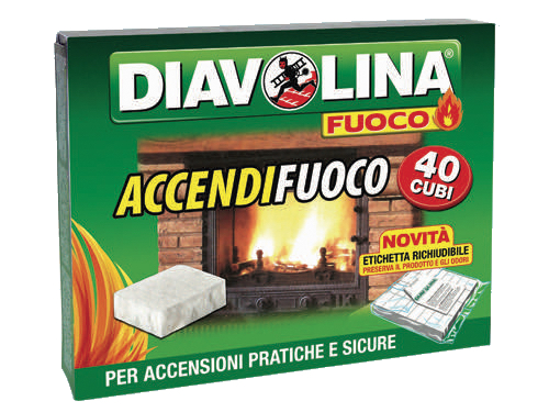 DIAVOLINA ACCENDIF.  40 CUBI (cartone 6 PZ)