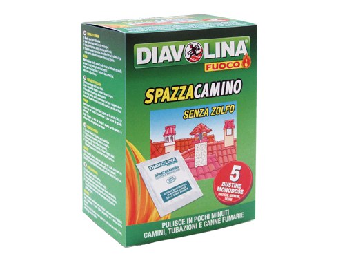 DIAVOLINA SPAZZACAMINO 5 BUSTINE 50 GR. (cartone 6 PZ)