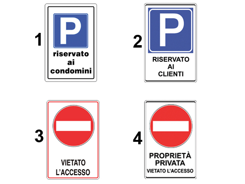 CARTELLI PARCHEGGIO RISERV.CONDOM. (cartone 10 PZ)