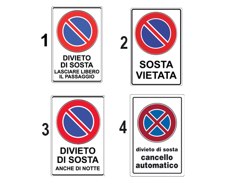 CARTELLI SOSTA VIET.ANCHE DI NOTTE (cartone 10 PZ)