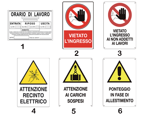 CARTELLI VIETATO L'INGRESSO (cartone 10 PZ)