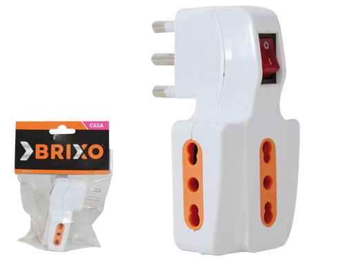 ADATTATORI TRIPLICI BRIXO 16A+T (cartone 10 PZ)