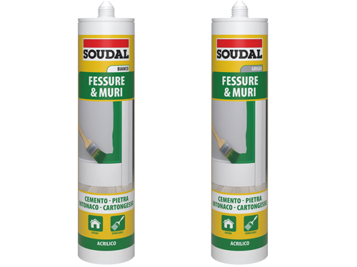 SIGILLANTI SOUDAL ACRI.FESSURE BIA 300ML (cartone 12 PZ)