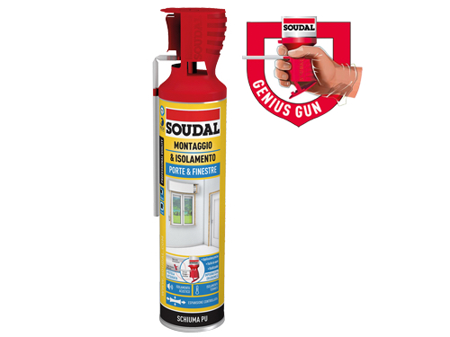 SCHIUME SOUDAL PORTE&FIN.GENIUSGUN 600ML (cartone 12 PZ)