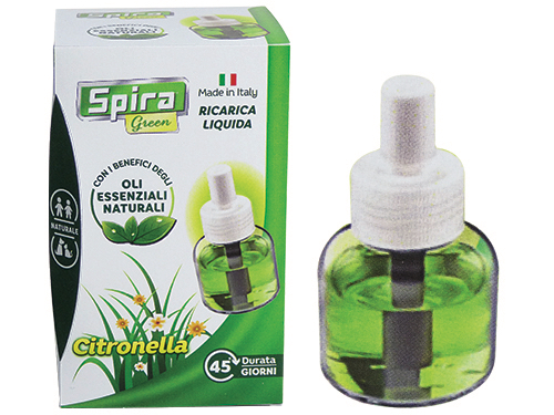 LIQUIDO P/ELETTROEM.SPIRA GREEN 45 NOTTI (cartone 24 PZ)