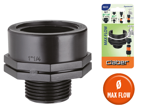 ADATTATORE MAX FLOW F.1-1/4" M.1"  -9653 (cartone 6 PZ)