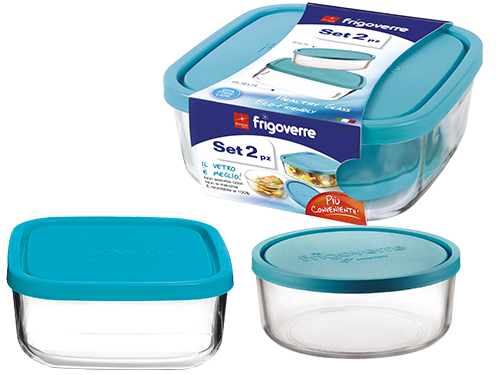 CONTENITORI FRIGOVERRE SET 2 PZ.19X19-15