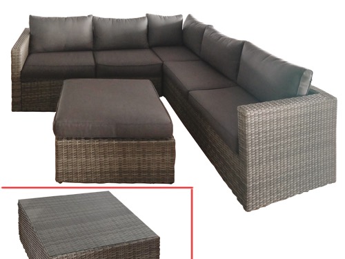 SET RATTAN (2DIV+TAV) LOUNGE