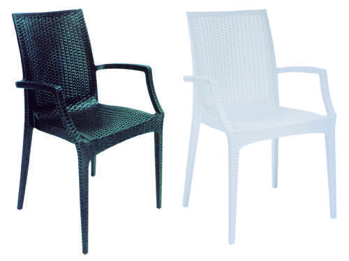 POLTRONE RATTAN BISTROT BIANCHE