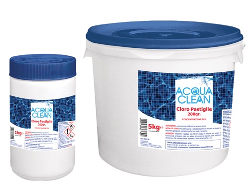 TRICLORO ACQUA CLEAN PASTIGLIE KG.1 (cartone 12 PZ)