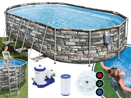 PISCINE STEEL COMFORT PIETRA  B/WAY 56719