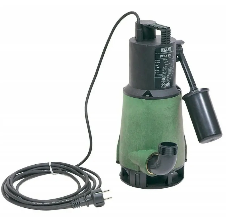 ELETTROPOMPA SOMMERSA PER POZZI NERI DAB MOD. "FEKA 600 MA" Kw 0.55 Hp 0.75 FEKA 600 CON GALLEGIANTE