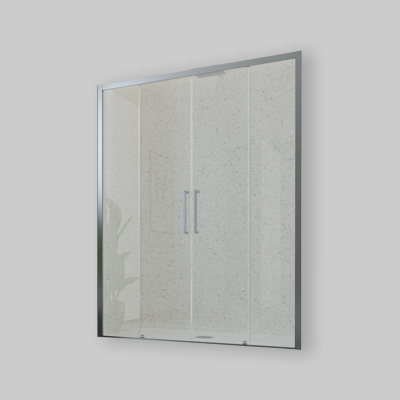PORTA DOCCIA 2 ANTE FISSE E 2 ANTE SCORREVOLI "ESSENCE" VETRO TRASPARENTE 165,5-170 cm Ap.71