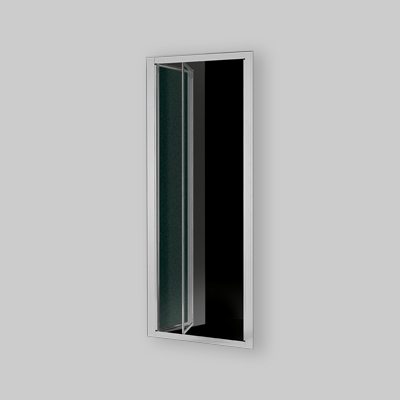 PORTA A SOFFIETTO 'SMERALDA' STAMPATO C 3MM PROFILO CROMO 78-83 H 185 Ap. 73