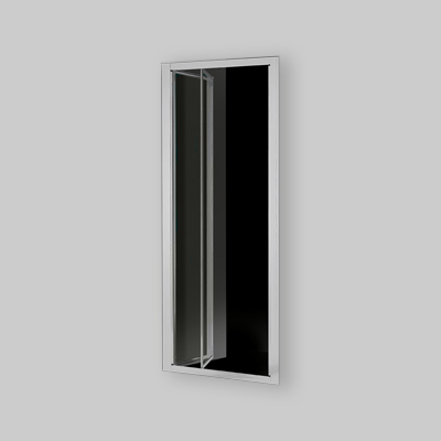 PORTA A SOFFIETTO 'SMERALDA' TRASPARENTE 3MM PROFILO CROMO 83-88 H 185 Ap. 78