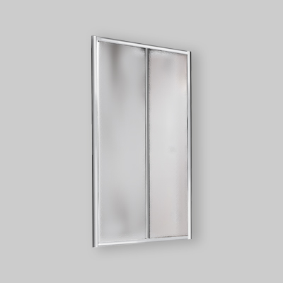 PORTA ANTA SCORREVOLE 'SMERALDA' VETRO TRASPARENTE 3MM PROFILO CROMO 112-117 Ap. 50