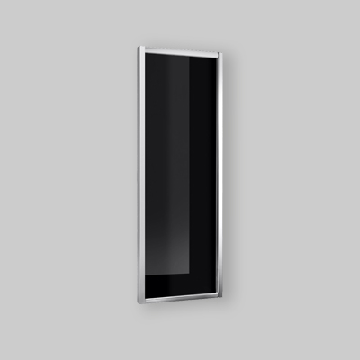 PARETE FISSA 'SMERALDA' VETRO TRASPARENTE 3MM PROFILO CROMO 83-87