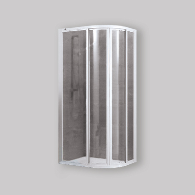 BOX DOCCIA ASIMMETRICO BIANCO 67,5-70x87,5-90 Trasparente