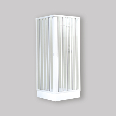 BOX DOCCIA A SOFFIETTO ANGOLARE IN PVC 70-80 x 80-90