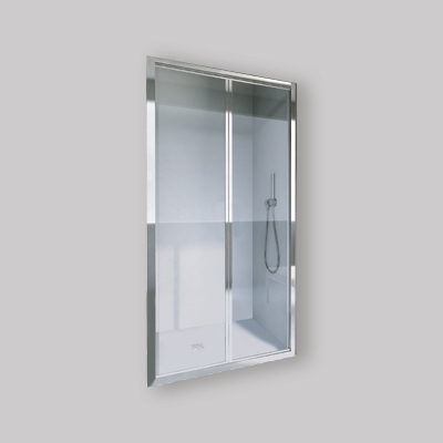 PORTA DOCCIA A BATTENE FAST TRASPARENTE CROMO 87-91 H.190