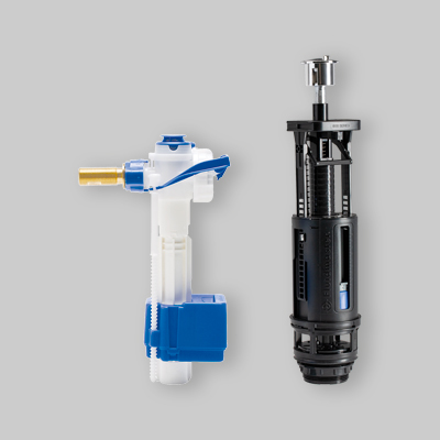 KIT VALVOLA DI RIEMPIMENTO 747 + VALVOLA DI SCARICO 820 3/8" brass