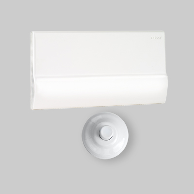 PLACCA DI COPERTURA CON PULSANTE PER CASSETTA INCASSO RAME Bianco