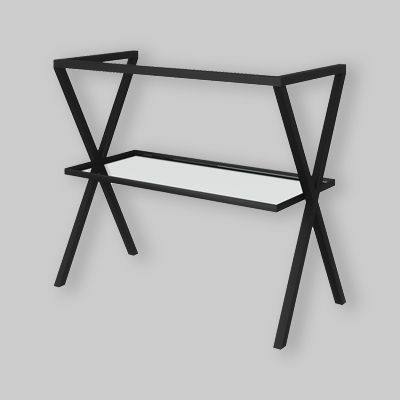 CAVALLETTO METALLICO NERO OPACO 100 cm