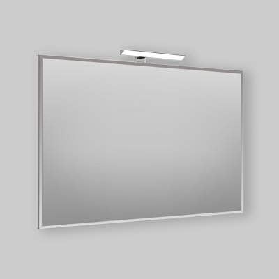 SPECCHIO FILO LUCIDO BISELLATO CON LAMPADA LED 100 x 70 cm