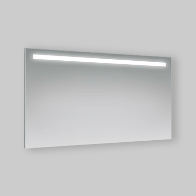 SPECCHIO FILO LUCIDO CON FASCIA A LED SUPERIORE 120 x 70 cm