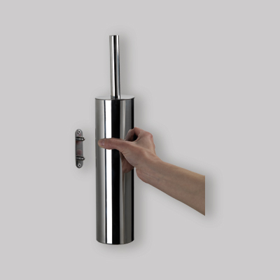 PORTASCOPINO A MURO EDERA Acciaio Inox