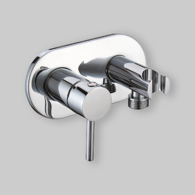 MISCELATORE INCASSO TONDO CON SUPPORTO LATERALE Cromo - 1/2" M