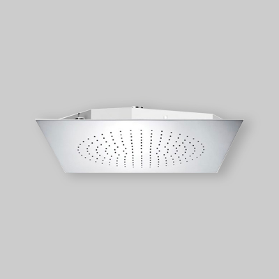 SOFFIONE DOCCIA DA INCASSO A SOFFITTO "SUPER-MIRROR" 500 x 500 x 2 mm