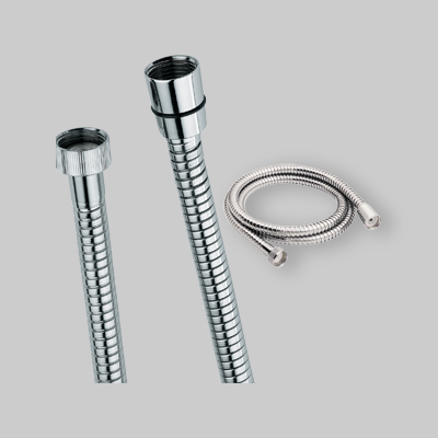 FLESSIBILE DOCCIA CONICO IN OTTONE CROMATO 1/2" x 1/2" cm 200
