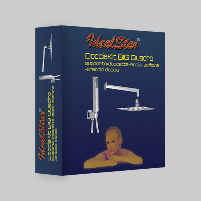 SET DOCCIA CROMO QUADRO 250 x 250 mm