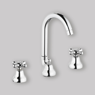 BATTERIA LAVABO BOCCA ALTA ROME cromo