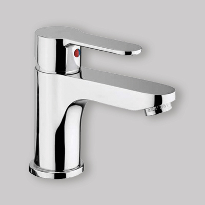 MISCELATORE LAVABO BLU scarico aut. 1" 1/4 flex Inox cromo