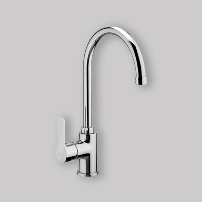 MISCELATORE LAVELLO TUBO GIREVOLE BLU Ø 20 mm con flex Inox