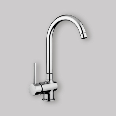MISCELATORE LAVELLO MONOFORO TUBO ORIENTABILE STICK cromo