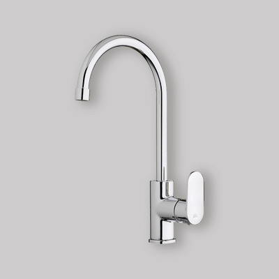 MISCELATORE LAVELLO MONOFORO CANNA AD U CANDY cromo