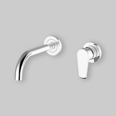 BATTERIA LAVABO INCASSO A PARETE VELVET c/scarico Click Clack