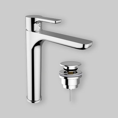 MISCELATORE LAVABO SUPER GOODLIFE c/scarico Click Clack - Cromo