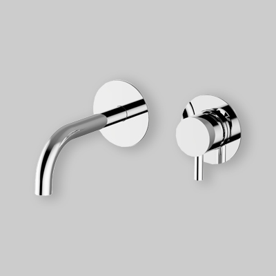 BATTERIA LAVABO INCASSO A PARETE JABIL 25 c/scarico Click Clack - Cromo