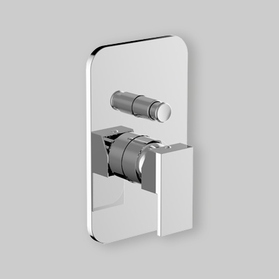 MISCELATORE INCASSO DOCCIA CON DEVIATORE PILLAR Completo - Cromo