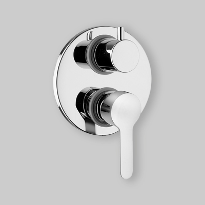 MISCELATORE INCASSO DOCCIA CON DEVIATORE P3 Cromo