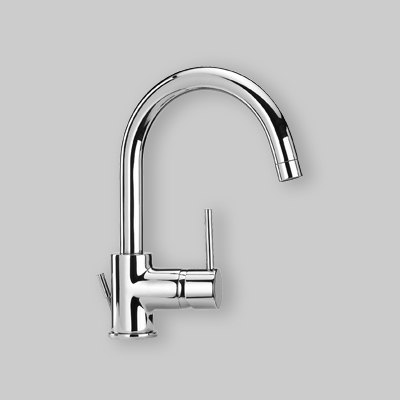 MISCELATORE LAVABO 'NEW DISCO' BOCCA ORIENTABILE Scarico 1" 1/4